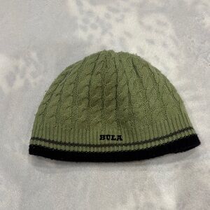 Bula Green Cable Knit Beanie